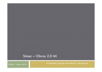 Orientações Inserção de Evolução – Empresa MI