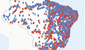 Mapa de acompanhamento de obras